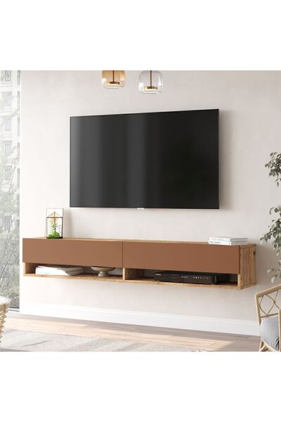 Yurudesign Future Tv Ünitesi 180cm FR9-AK Çam-Kiremit