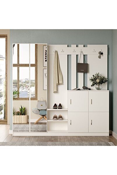 Yurudesign Gibson Vestiyer Portmanto Ayakkabılık Beyaz Dd9-w