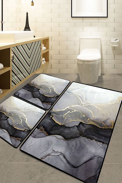 Chilai Home Set de 3 covoare de baie Djtbanyo
