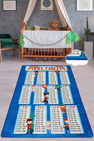 Chilai Home Learnıng Maths Çocuk Ve Bebek Halısı Yıkanabilir ,kaymaz Taban Le...