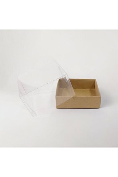 BOXSTATION 9x9x6,5 Asetat Kapaklı Kraft Kutu 25 Adet