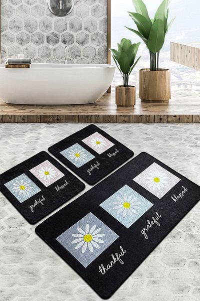 Chilai Home Bath Rug Set of 3 Djtbanyo