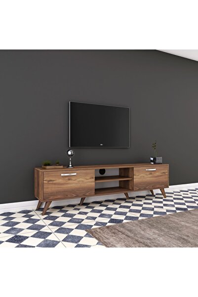 Rani Mobilya Rani A9 Tv Ünitesi Modern Ayaklı Tv Sehpası 180 Cm Minyatür Ceviz