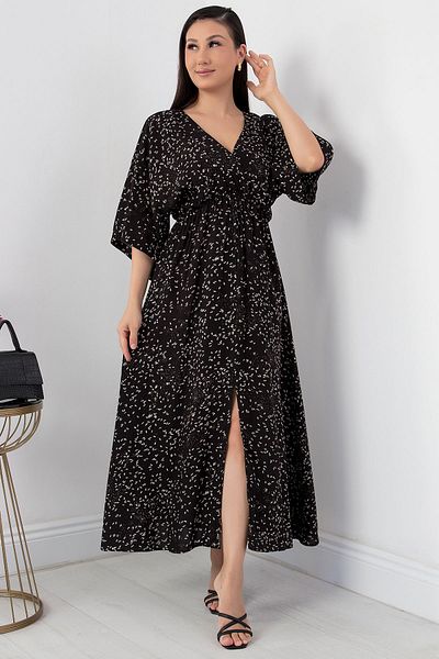 PULLIMM Rochie din viscoză cu guler dublu - VRN7625