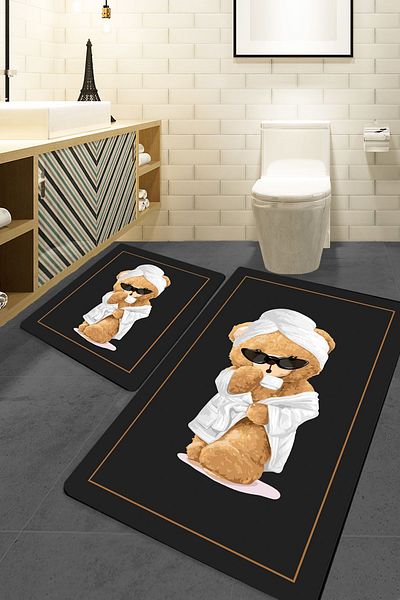 Chilai Home Set de 2 Bornouse - Covor de baie DJTBANYO