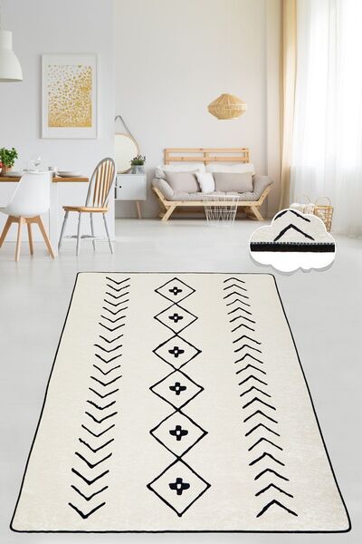 Chilai Home Fiona Ekru Kaymaz Taban Dekoratif Halı Djth