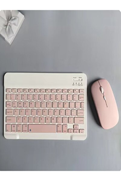 GLOBIX ELECTRONİC PEMBE GLB-04 Uyumlu Bluetooht Kablosuz Klavye Mouse Seti