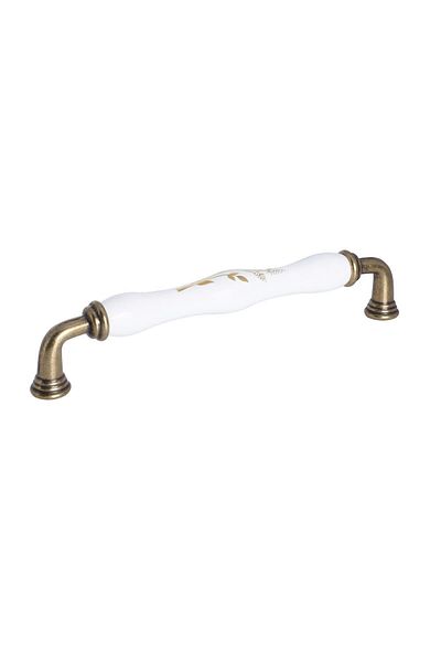 Porcellana Perla Porcelain Handle-Handle - Cabinet Drawer Furniture Kitchen-Handle Sapphire 160Mm-Antique-Yellow-White-Gold-Stk062