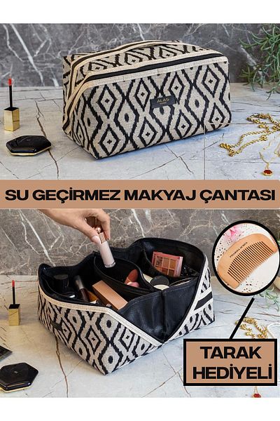 Smyak Αδιάβροχη τσάντα μακιγιάζ - Πολλαπλών χρήσεων, Μεγάλο Διαμέρισμα, Τύπος Ταξιδίου