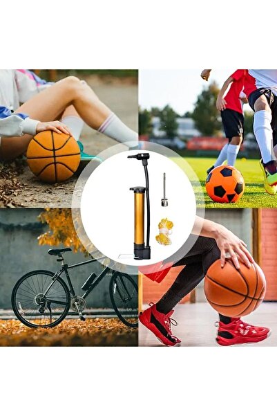 Genel Markalar Bisiklet Pompası Bisiklet El Hava Pompası Lastik Top Şişirme Pompası Iğne Hediyeli