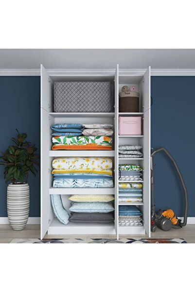 Rani Mobilya Rani Ba104 Yüklük 6 Kapaklı Yatak Yorgan Yastık Saklama Dolabı 239 Cm