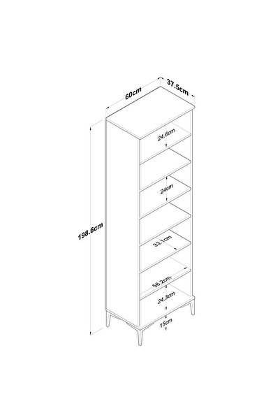 Rani Mobilya Rani Ea116 Ayakkabılık Portmanto 7 Raflı Çok Amaçlı Dolap Sepet Ceviz - Beyaz