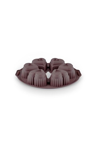 Crick Crack Harmony 6-Piece Heart Silicone Muffin Mold 28 cm