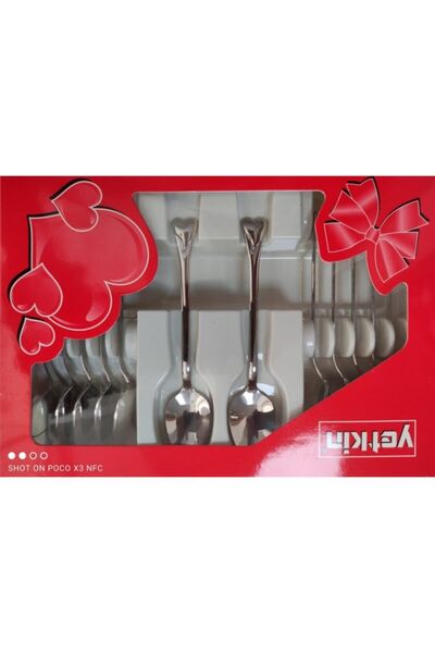 Yetkin Kalpli Çay Kaşık 12 Li Sade