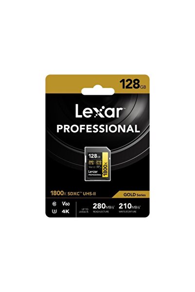 Lexar 128gb Gold Series 1800x Uhs-ıı Sdxc Hafıza Kartı 270mbs