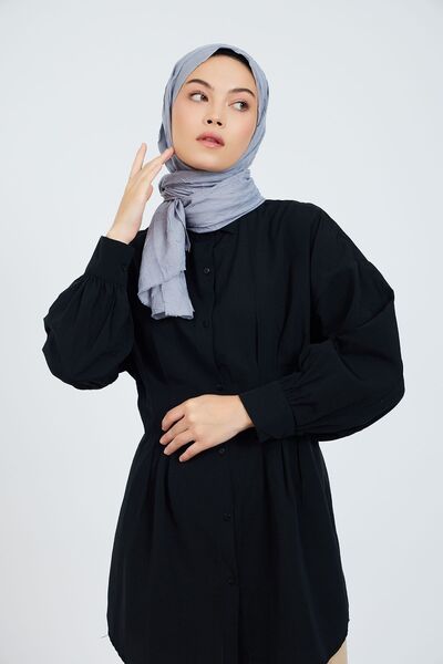 m moon scarf Şal Premium Bamboo Cashew „Medium Grey“