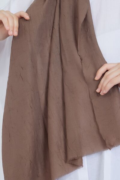 m moon scarf Premium Bamboo Cashew Shawl "Dark Mink"