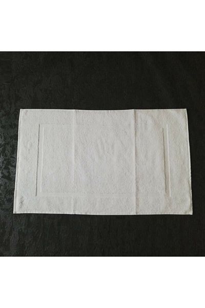 MEŞELİ TEKSTİL 2 Pieces 50X70 Framed Bath Mat - Foot Towel 250 Gr