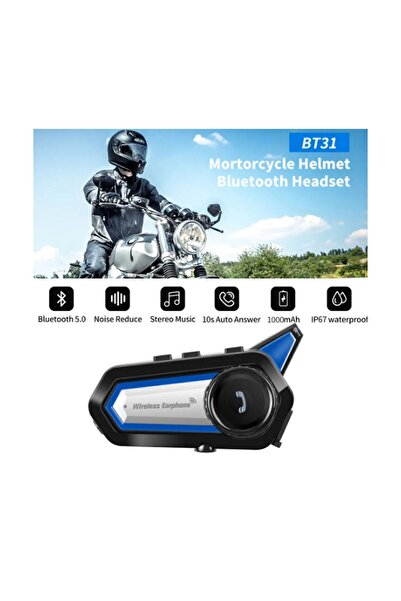 Vothoon Bt31 Kask Kulaklık Bluetooth 5.0 Motosiklet Interkom Su Geçirmez Kablosuz Kulaklık