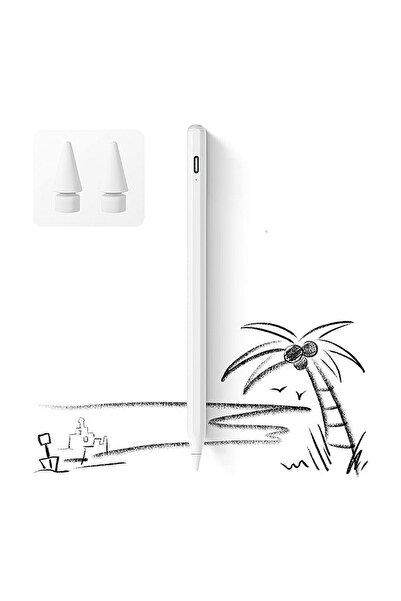 Vothoon iPad 2018-2022 için Düğmeli Stylus Kalem, Avuç İçi Reddetme Aktif Kal...