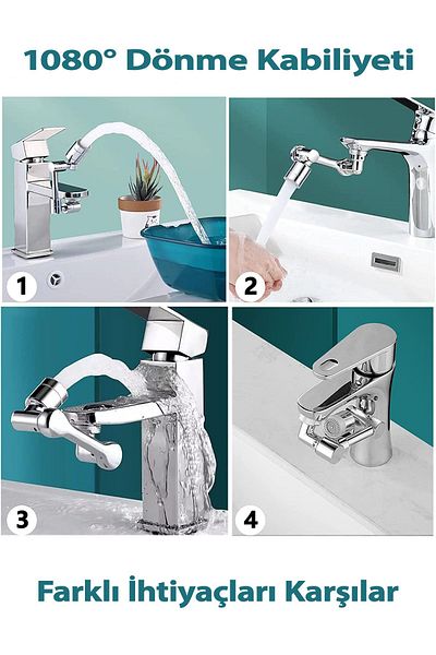 COZY SENSE 1080° Rotatable - 2 Modes Hygiene Filtered Kitchen Bathroom Sink Faucet with Movable Head