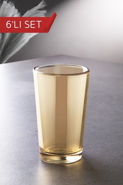 Nandy Home طقم أكواب ماء بلون القهوة سعة 50 مل مكون من 6 قطع