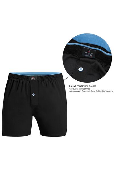 Öts Ανδρικά μπόξερ Oversize, Συσκευασία 3 Μπόξερ 100% Βαμβάκι μεγάλου μεγέθους, χτενισμένα βαμβακερά κουμπιά