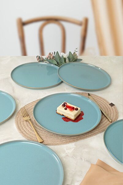 Keramika Granit Turkuaz Nordic Servis Tabağı 28 Cm 6 Adet