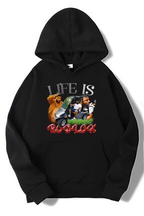 BRZ COLLECTION Unisex Oversize Life Is Roblox Hoodie Fiyat Yorumlar Trendyol