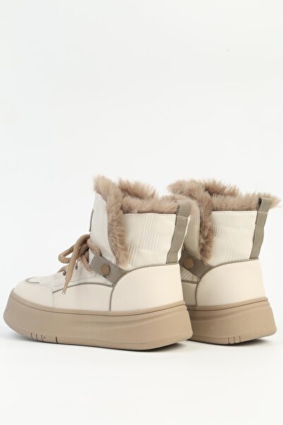 Pierre Cardin Pci-11188 Model Cream Women's Boots - Imported Design