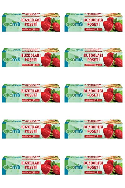 Ekomis EKOMİS REFRIGERATOR BAG LARGE SIZE 30X45CM 10 Packs