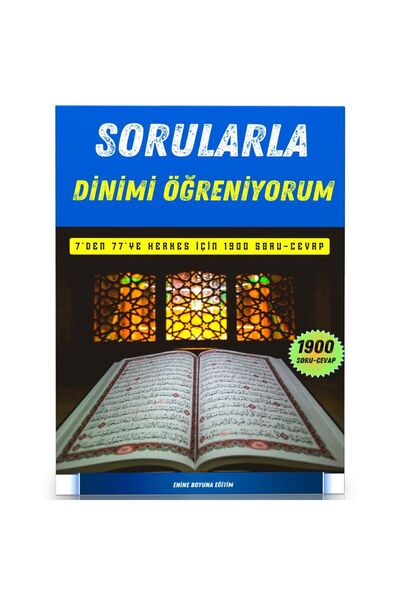 Enine Boyuna Eğitim I Learn My Religion Book with Questions