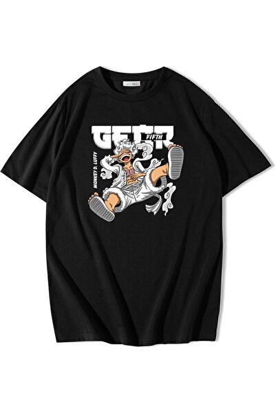BRZ COLLECTION Unisex Oversize Fifty Gear Monkey D. Luffy T-shirt