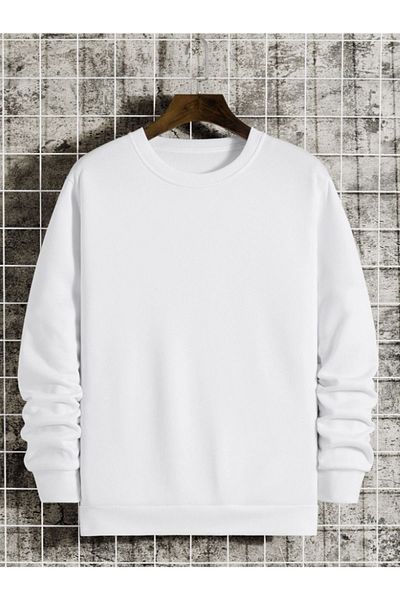 LA GULER Χειμερινό Unisex Oversize Φούτερ - Crew Neck, 3 Κλωστές Βαμβακερό, Fleece
