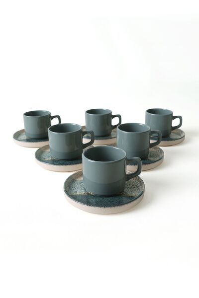 Keramika Set de ceai colorat 12 piese pentru 6 persoane 19781