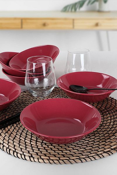 Keramika Farfurie Carmen Red Hitit 18 Cm 6 Bucuri