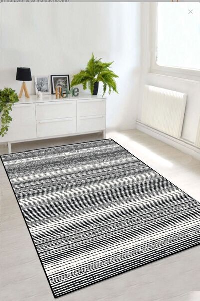Chilai Home Slide Dark Dekoratif Halı Dikdörtgen Djth
