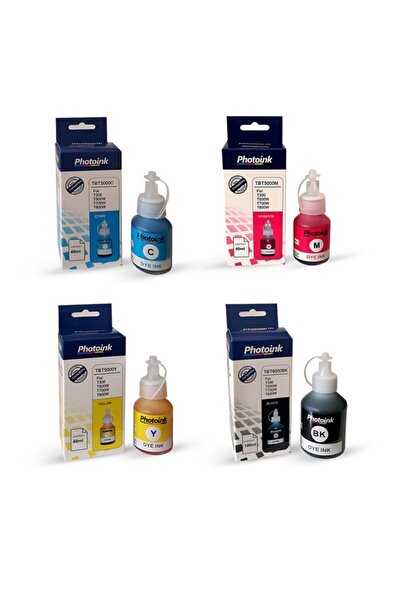 PHOTOINK Brother Bt60 Uyumlu 4 Renk Takım Plus Mürekkep Brother T220/t420w/t5...
