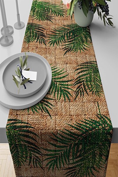 Viva Home 40x140cm Woven Stain Resistant Premium Thai Feather Fabric Table Cl...