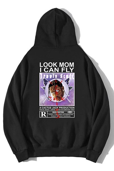 BRZ COLLECTION Hanocă oversize Look Mom I Can Fly Cactus Jack