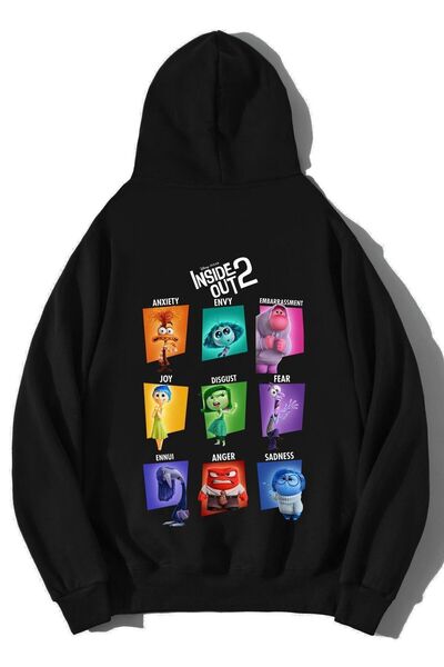 BRZ COLLECTION Hanorac unisex supradimensionat cu emoții inversate