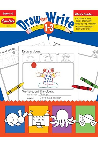 Evan Moor Educational ارسم ثم اكتب - مورد للمعلم للصف الأول والثالث