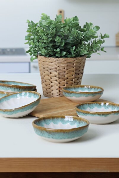 Keramika Turkuaz Wave Sirius Çerezlik / Sosluk 12 Cm 6 Adet Q81