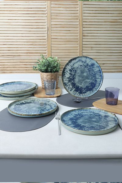 Keramika Ocean Breeze Stackable Plate - 27 Cm, 6 Pieces, 21779
