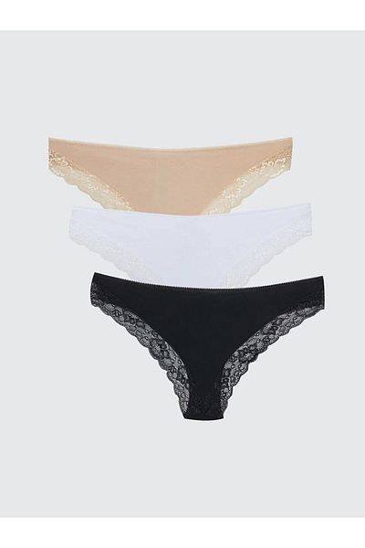 LC Waikiki Lcw Dream Lace Brazilian Panties 3 Pack