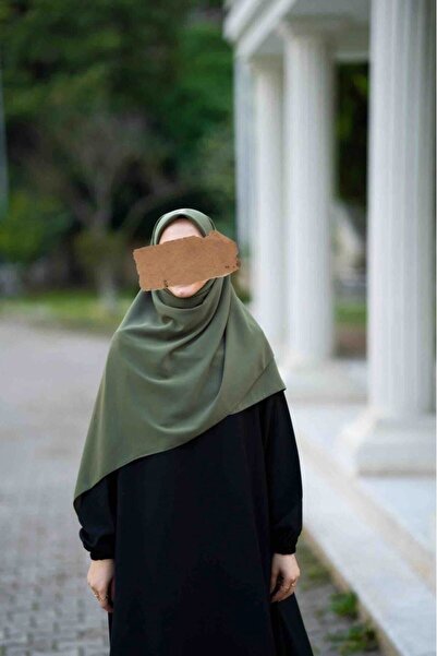 Emare Scarf Eșarfă verde moale de mărime mare din mătase Medina