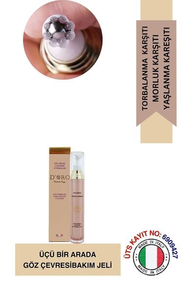 DORO MASSİMO FAZZİ D'oro Göz Çevresi Bakım Jeli Yaşlanma Torbalanma Morluk Ka...