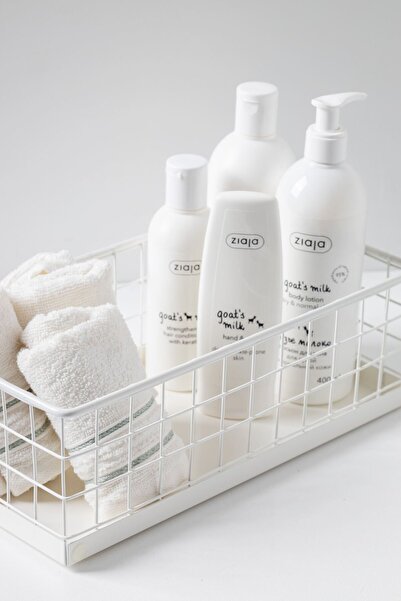 FH finehome Marta Telli Dikdörtgen Organizer Beyaz Büyük