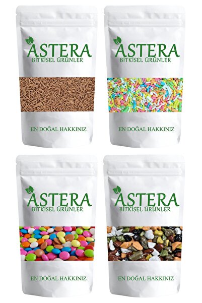 ASTERA 50 Gr Pasta Süsü Renkli + 50 Gr Bonibon + 50 Gr Pasta Süsü Kakaolu + 5...