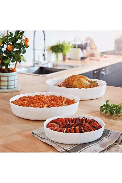 Luminarc Opal Oven Container 22x16 Airfryer Container Pasta Pastry Tray Cake Mold Microwave Container Service Container